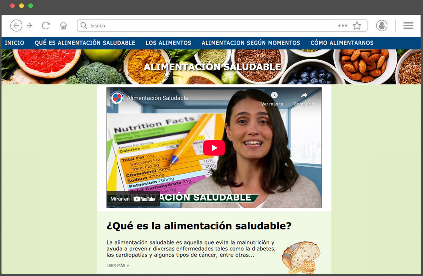 Web app de especialidades